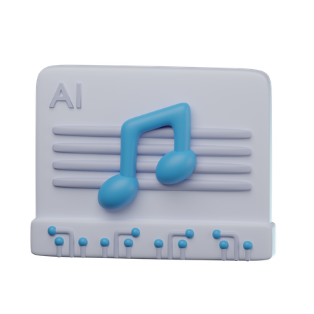 Ai Music  3D Icon