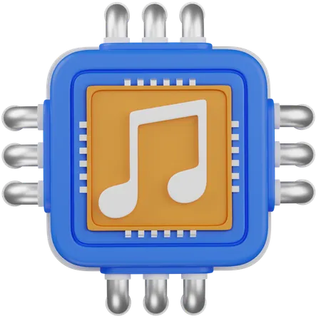 Ai Music  3D Icon