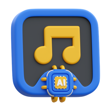 Ai Music  3D Icon