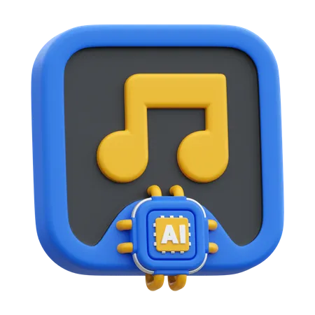 Ai Music  3D Icon