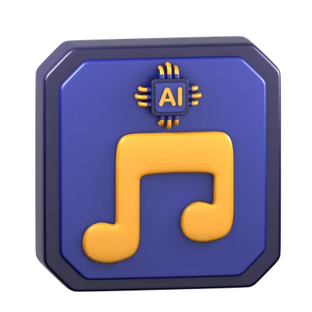 Ai Music  3D Icon