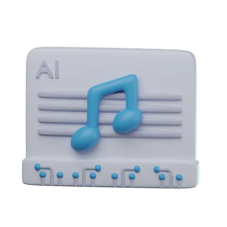 Ai Music  3D Icon