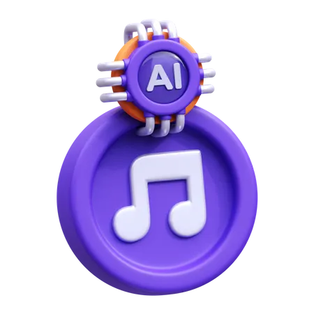 Ai Music 3 D Illustration Icon 3D Icon