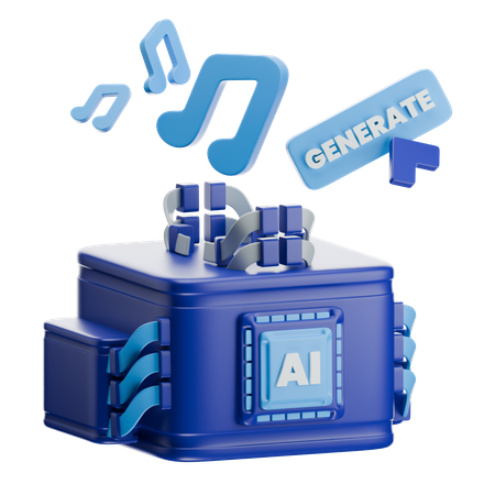 Générateur de musique ai  3D Icon