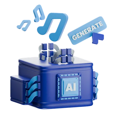 Générateur de musique ai  3D Icon
