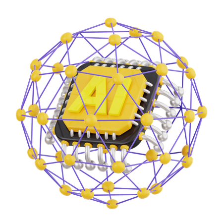 Ai Network  3D Icon