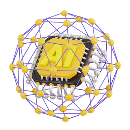 Ai Network  3D Icon