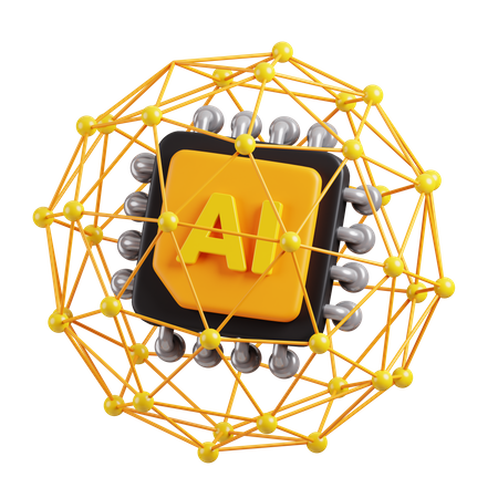 AI Network  3D Icon