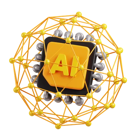 AI Network  3D Icon