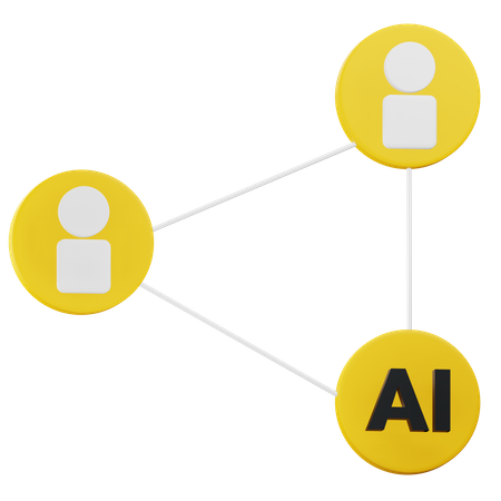 Ai Networking  3D Icon