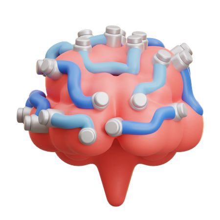 Ai Neural Brain Network  3D Icon