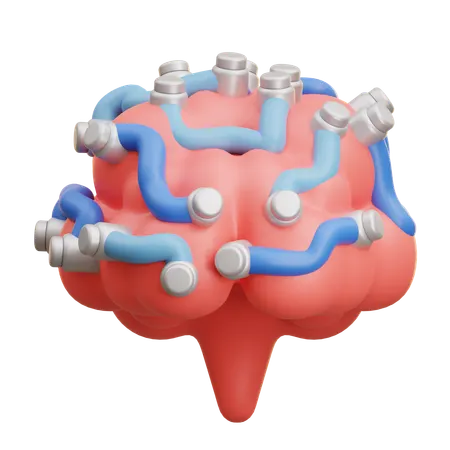 Ai Neural Brain Network  3D Icon
