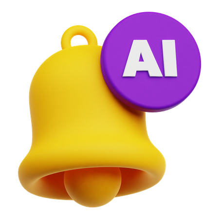 Notificación de IA  3D Icon