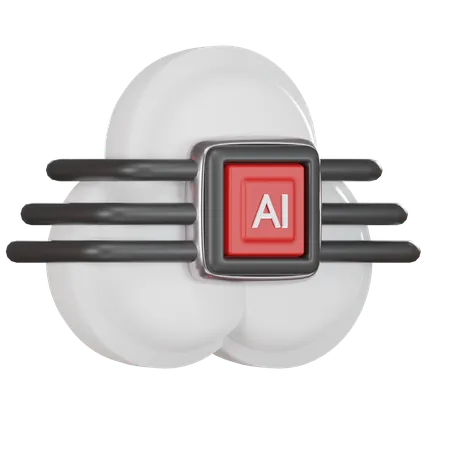 Nube de ai  3D Icon