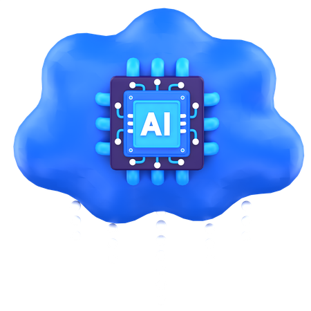 Nube de ai  3D Icon