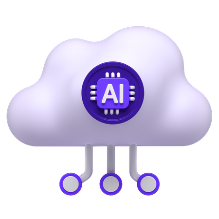 Nube de ai  3D Icon