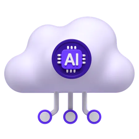 Nube de ai  3D Icon