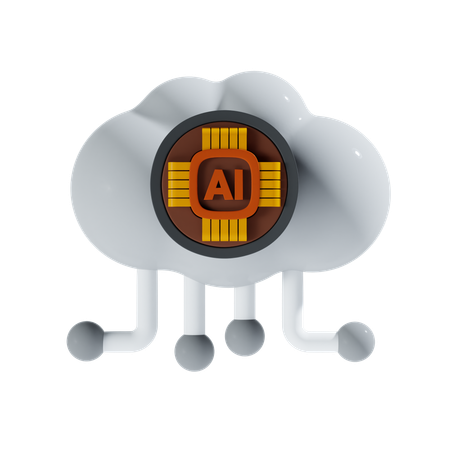 Nube de ai  3D Icon