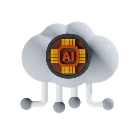 Nube de ai  3D Icon