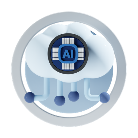 Nube de ai  3D Icon