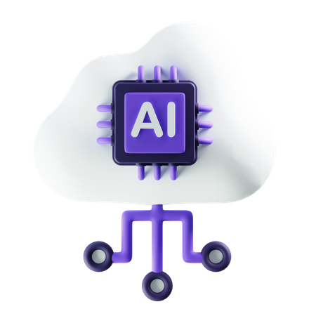 Nube de ai  3D Icon