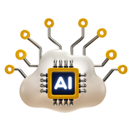 Nube de ai  3D Icon