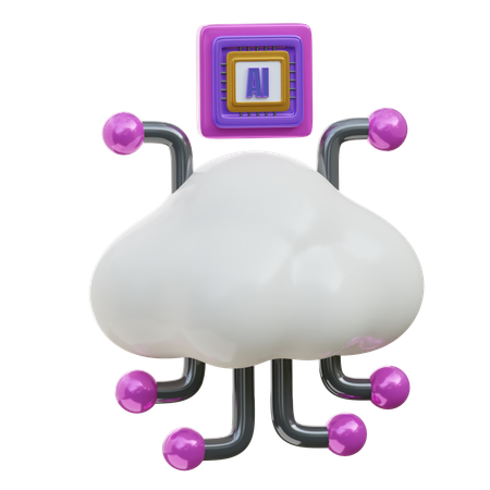 Nube de ai  3D Icon