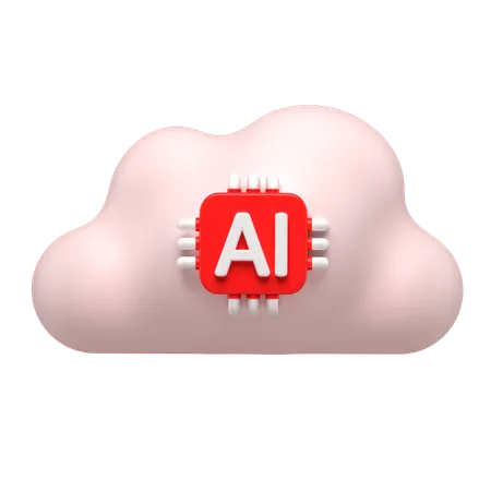 Nube de ai  3D Icon