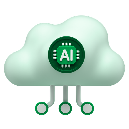 Nube de ai  3D Icon