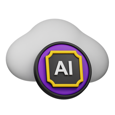 Nube de ai  3D Icon