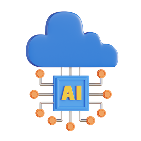 Nube de ai  3D Icon