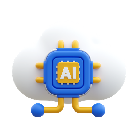 Nube de ai  3D Icon