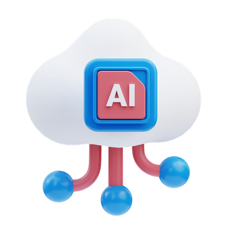 Nube de ai  3D Icon