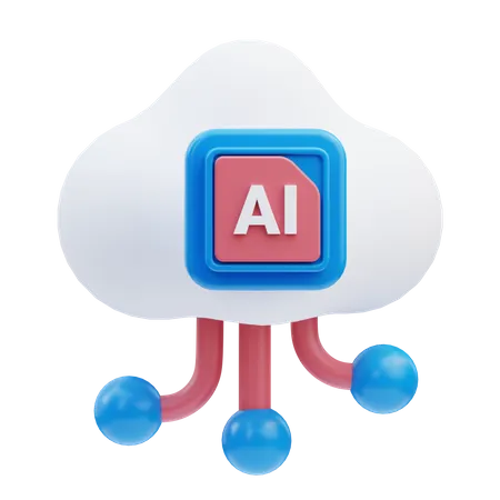 Nube de ai  3D Icon