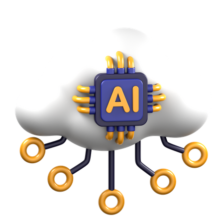 Nube de ai  3D Icon