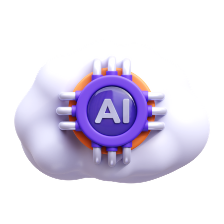 Nube de ai  3D Icon