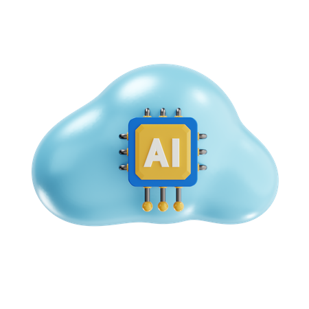 Nube de ai  3D Icon