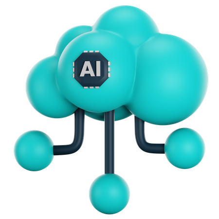 Nube de ai  3D Icon