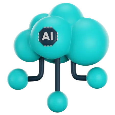 Nube de ai  3D Icon