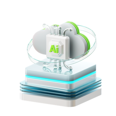Nuvem de IA  3D Icon