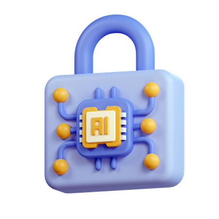Ai Padlock  3D Icon
