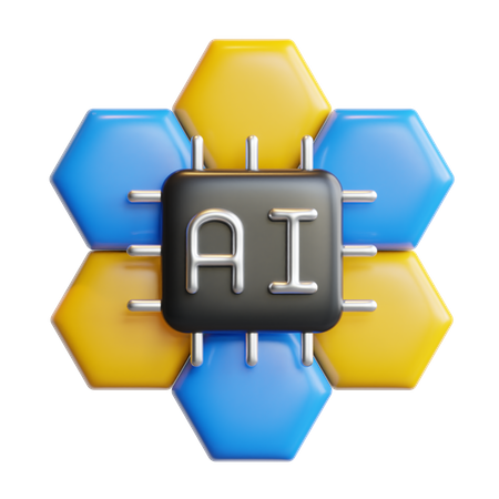 Padrão de IA  3D Icon