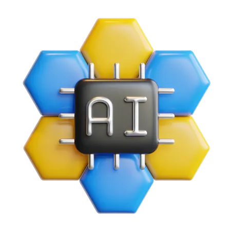 Padrão de IA  3D Icon