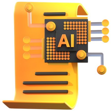 Ai Paper  3D Icon