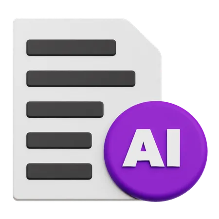 Ai Paper  3D Icon