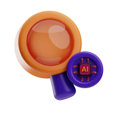 Pesquisa de IA  3D Icon