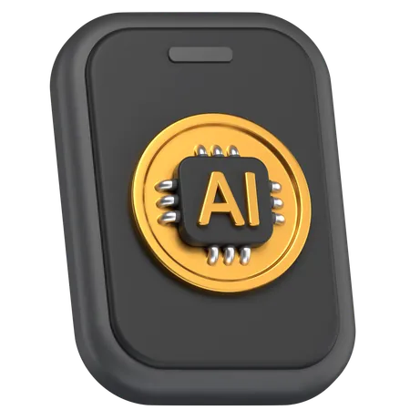 3 D Icon Of An Ai Enabled Smartphone 3D Icon