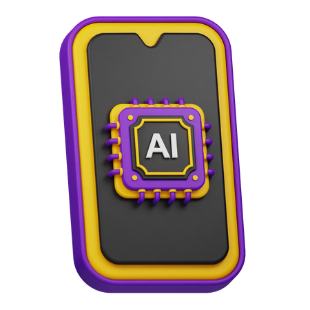 AI Phone  3D Icon