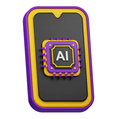 AI Phone  3D Icon