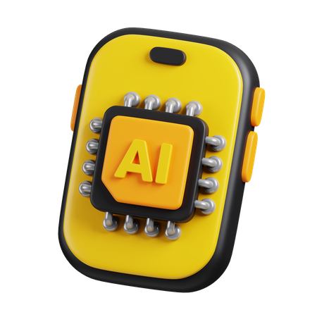 AI Phone  3D Icon